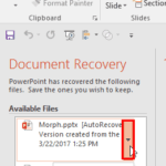 Manage Versions: Recovering Unsaved Presentations in PowerPoint