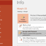 Mark as Final and Password Protection: Encrypt with Password Option in PowerPoint