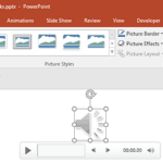Audio: Format Tab for Audio Clips in PowerPoint