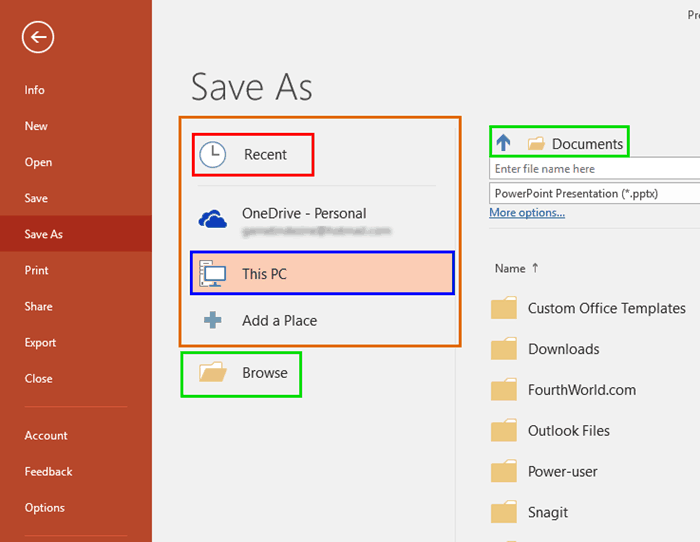 PowerPoint Save