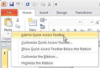 Interface Overview: Quick Access Toolbar In PowerPoint - Presentations ...