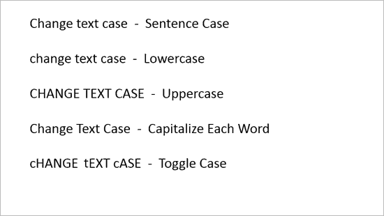 change case in word 2017