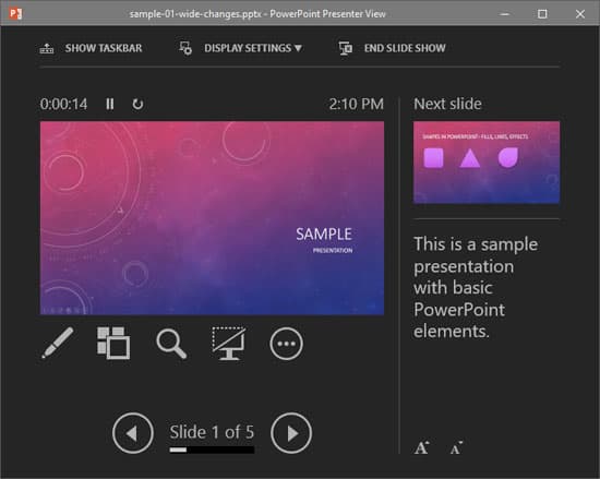 how to view in presentation mode powerpoint