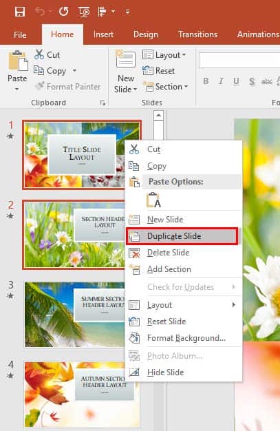 Working with Slides: Duplicate Slides in PowerPoint - Presentations ...