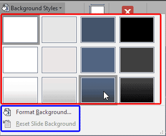 Change Background Styles for Slide Layouts