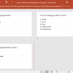 Bullets and Numbering: Start or Restart Numbering for Lists in PowerPoint