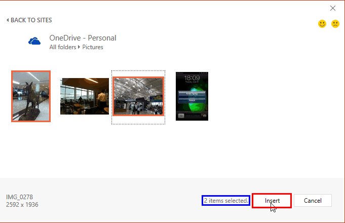 Insert Pictures from OneDrive in PowerPoint