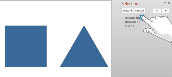 Selecting Shapes in Office 2013